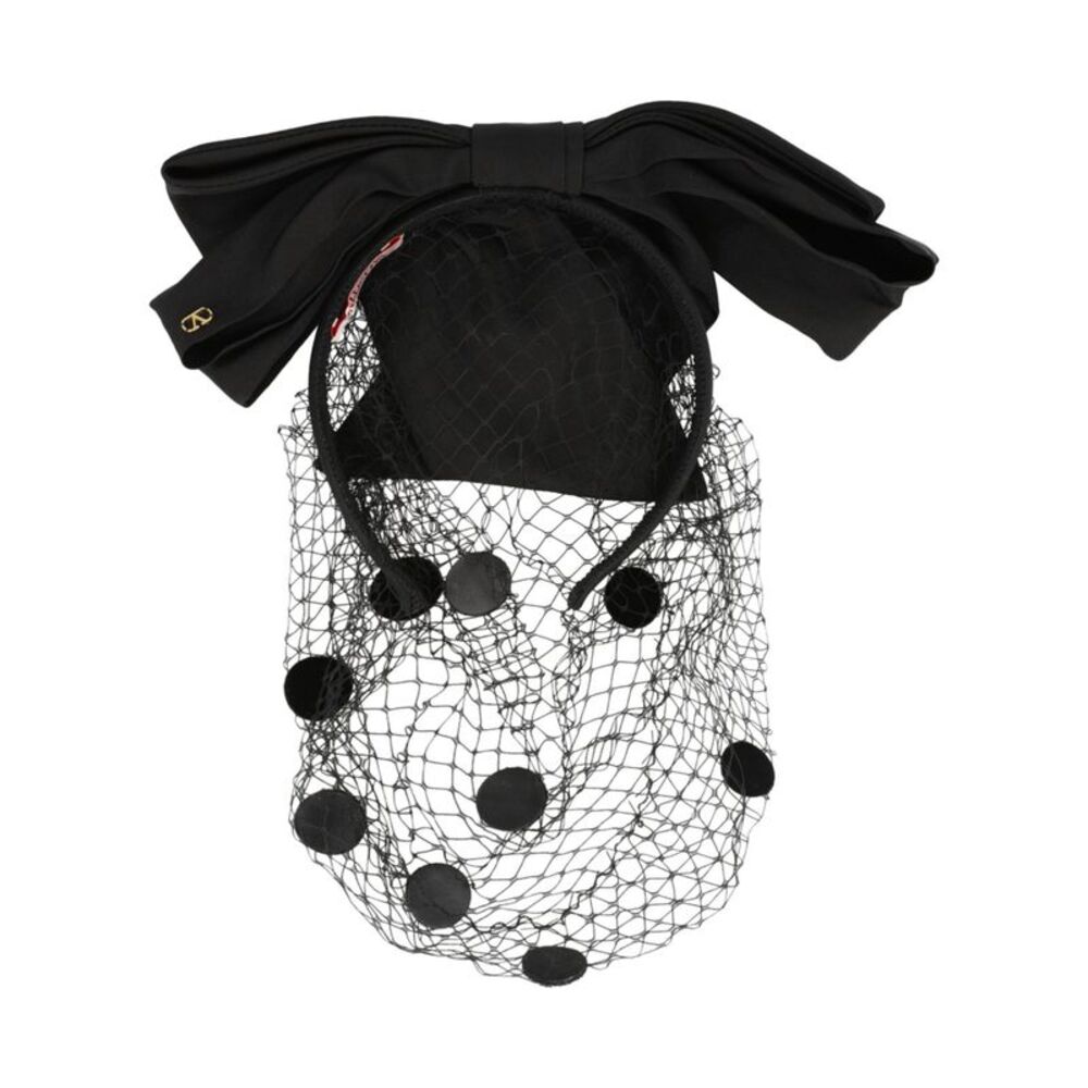 Valentino VLogo Signature Headband with Bow and Veil Womens